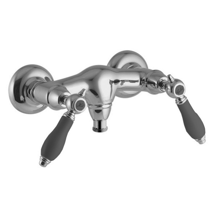 Fima Carlo Frattini Смеситель для душа, настенный, черные ручки, Herend, F5405/1CNCR цвет: хром