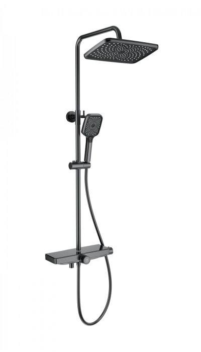 Душевая система с термостатом, Wonzon &amp; Woghand, WW-B3098-A-BGG цвет: графит