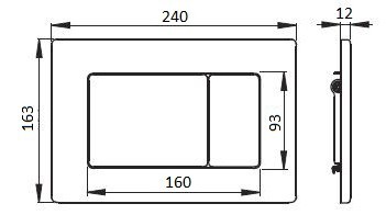 Кнопка для инсталляции, нерж.Сталь nikel brush, Boheme - 650-NB