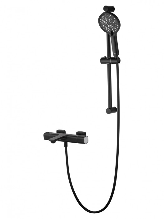 Смеситель для ванны с душем и термостатом, Wonzon &amp; Woghand Solid, WW-C2011-A-MB цвет: черный