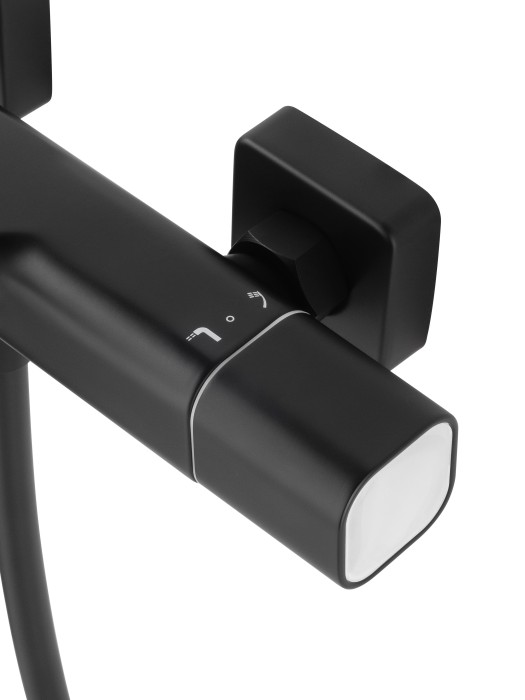 Смеситель для ванны с душем и термостатом, Wonzon & Woghand Solid, WW-C2011-A-MB цвет: черный