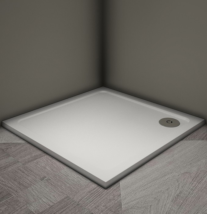 Душевой поддон 900x900x30, Veconi Tezeo stone, искусственный камень, белый арт. TZ08-90K-01-19C3
