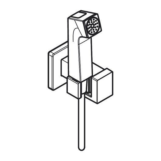 Гигиенический душ со смесителем, держателем и шлангом 125см Bidette Hansgrohe, черный арт. 29233670
