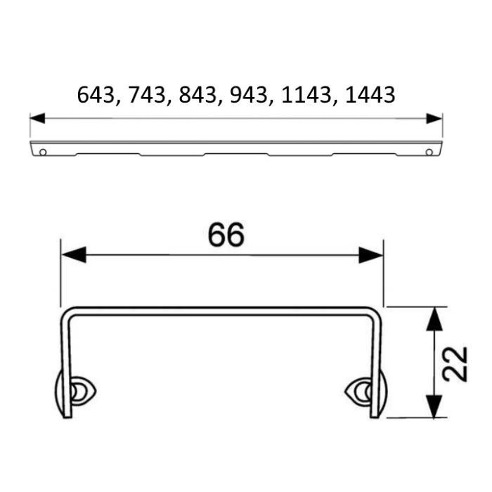 Решетка "lines", 1000 мм, нерж. Сталь, матовая, drainline TECE арт. 601021