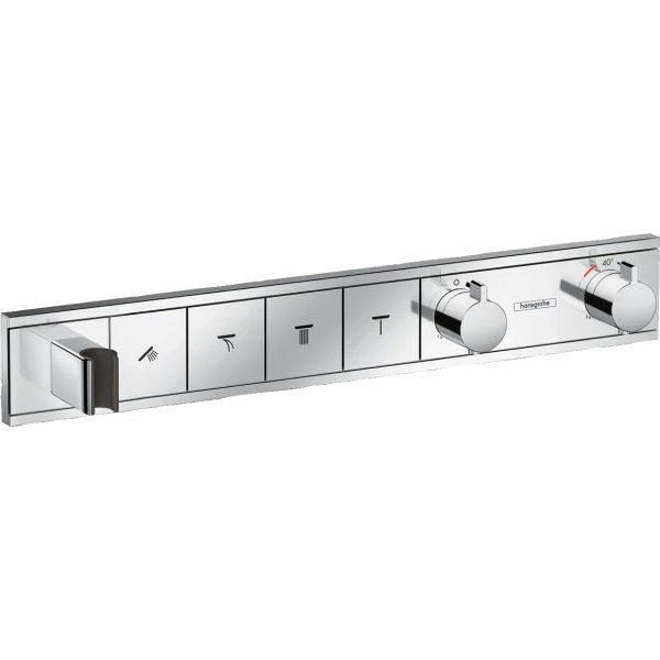 Термостат для душа скрытого монтажа на 4 потребителя, Hansgrohe RainSelect, хром арт. 15357000