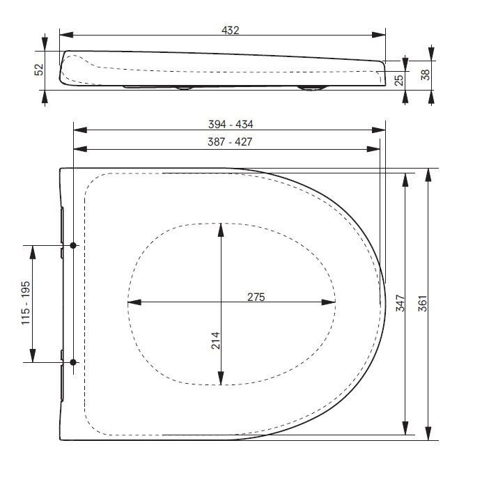 Сиденье с крышкой для унитаза, CF TOTO, VC130 цвет: белый