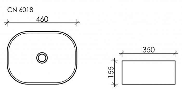 Накладная раковина Ceramicanova Element, белый арт. CN6018