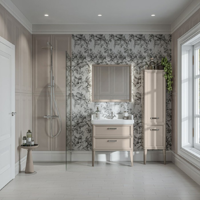 Пенал напольный, подвесной 150см, Pompei Kerama Marazzi, бежевый - PO.N.150\CAM