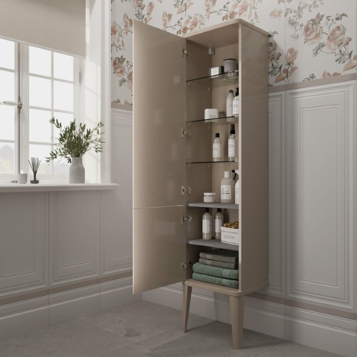 Пенал напольный, подвесной 150см, Pompei Kerama Marazzi, бежевый - PO.N.150\CAM