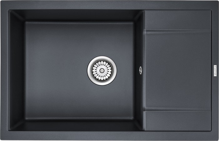 Мойка для кухни гранит 780х500 Paulmark FLUGEN 60, черный металлик - PM317850-BLM