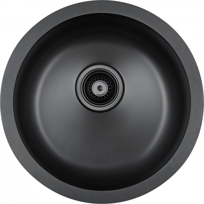 Мойка для кухни нержавеющая D460мм Paulmark WERRA, вороненая сталь - PM404646-GM
