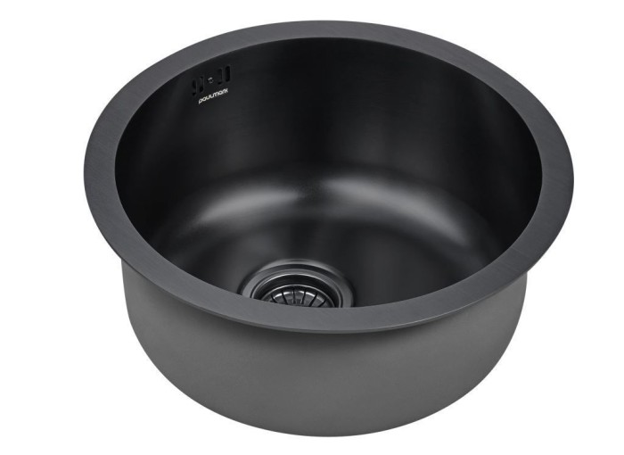 Мойка для кухни нержавеющая D460мм Paulmark WERRA, вороненая сталь - PM404646-GM