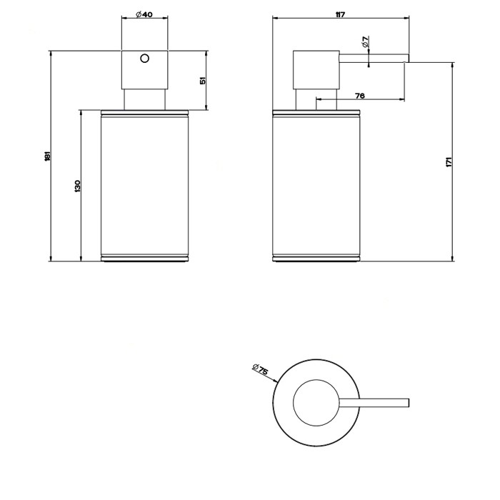 Дозатор для жидкого мыла, настольный, Gessi 316, черный/black xl арт. 54738#299