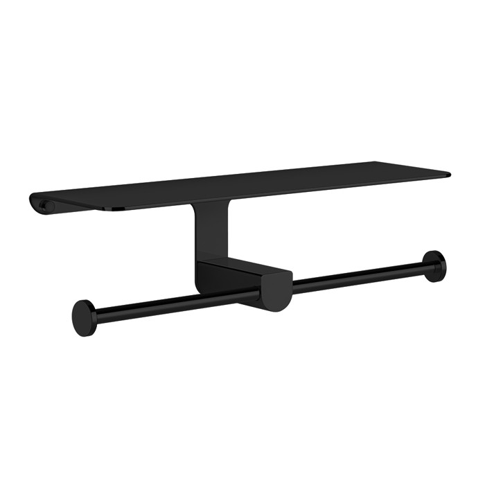 Двойной держатель туалетной бумаги, Gessi Rilievo, black xl арт. 59450#299
