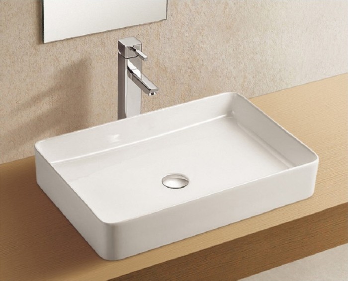 Раковина 600х405х110 накладная, белая, Azario - AZ-2174