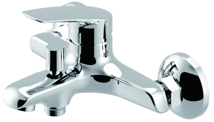 Смеситель для ванны с ручным душем, керамический картридж, хром, Azario TAVIRA арт. AZ-WKE238040C