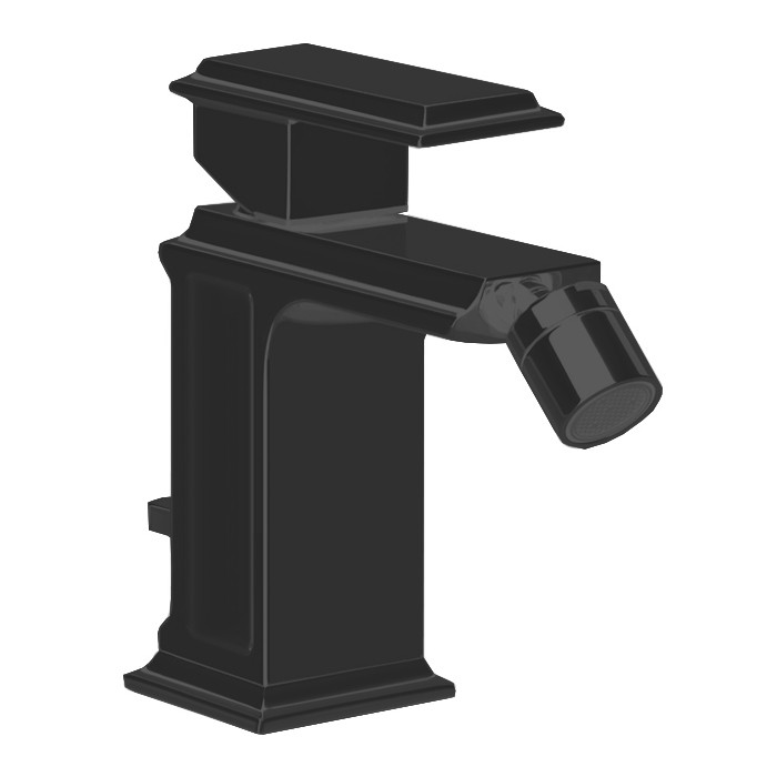 Смеситель для биде на 1 отверстие, с донным клапаном, Gessi Eleganza, черный металлик арт. 46007#706