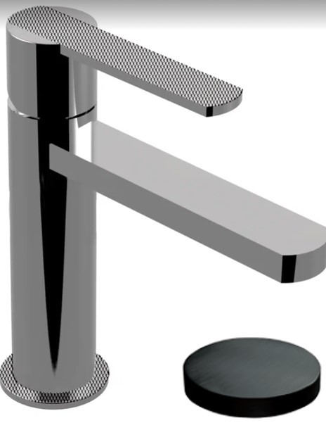 Однорычажный смеситель для раковины, без донного клапана, Giulini Surf deluxe, ганметал арт. 5805/SCDLCRNS