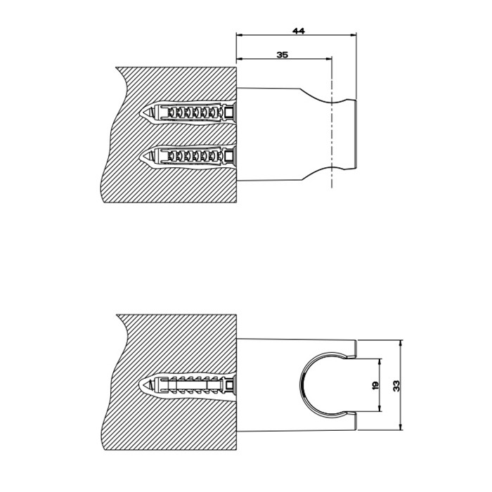 Держатель неподвижный для душевой лейки, Gessi Emporio shower, хром арт. 47271#031