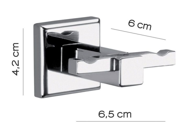 Крючок двойной Colorado Gedy, 6928(13) цвет: хром