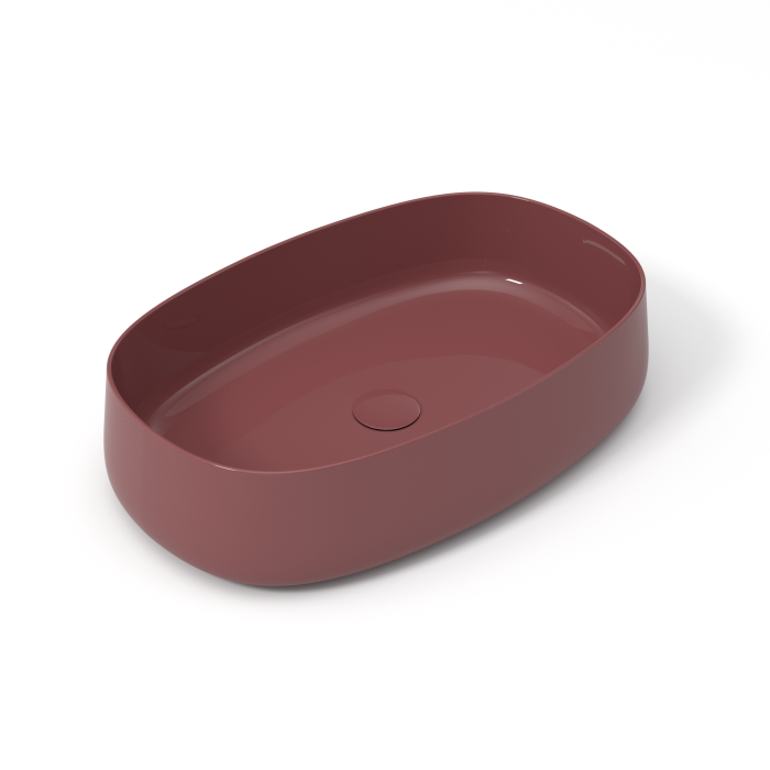 Накладная раковина 60x40x15 см, Olympia ceramica Wave, баклажан глянцевый арт. WAV42RE60016