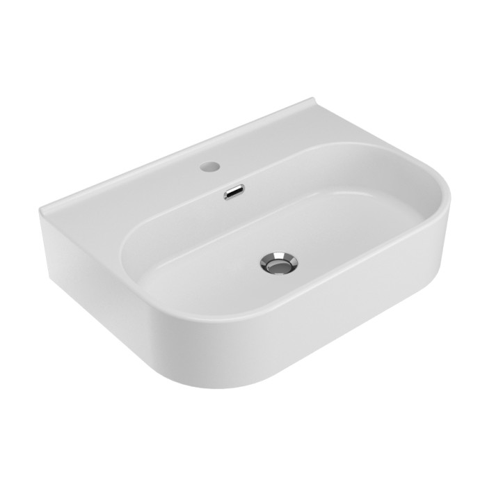 Раковина 60х43хh14 см, с 1 отв. подвесная, накладная, Olympia ceramica Synthesis eco, белый глянцевый арт. SYN4360101