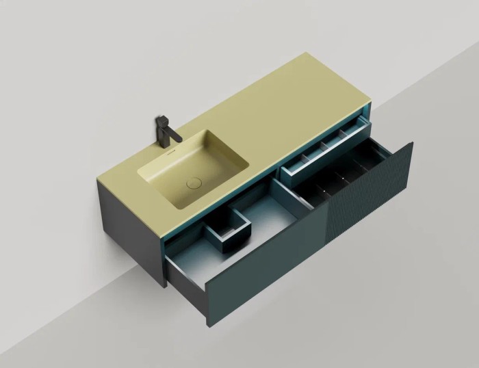 Подвесная тумба domino 1400, шпон, под встраиваемую раковину, Salini арт. 27D214IN