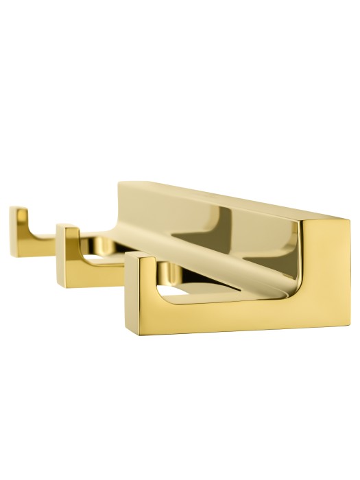 Вешалка с 3 крючками для ванной, Wonzon & Woghand Eclipse, WW-9135-LG цвет: золото