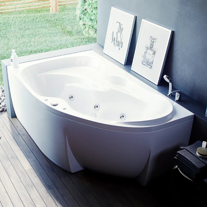 Ванна 170 лев. с фронтальным экраном (вклеенный каркас) Aquatek Вега арт. VEG170-0000066