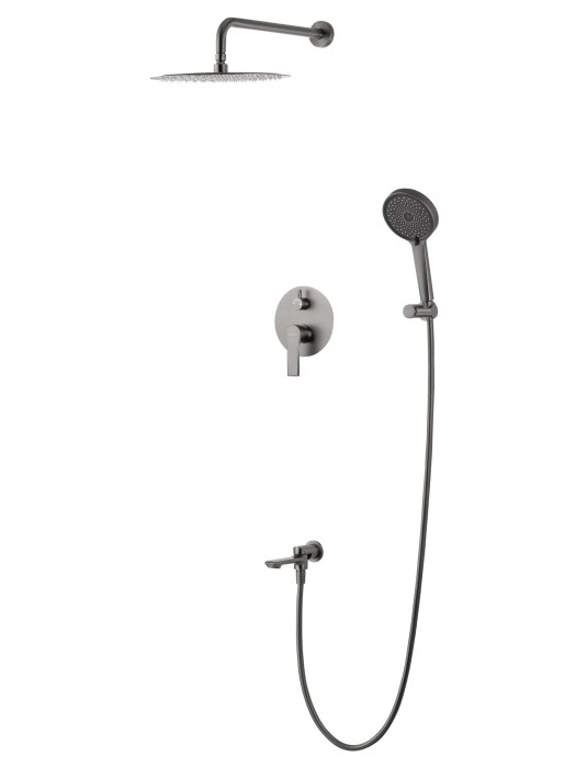 Душевая система встраиваемая, Wonzon &amp; Woghand Brilliant, WW-88939079-BGM цвет: графит