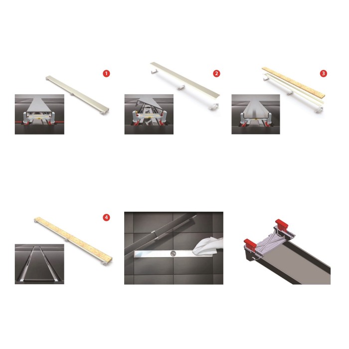 Душевой лоток BERGES напольный С1 Norma 600 нержавеющая сталь, матовый черный, S-сифонD50/110, арт.095037