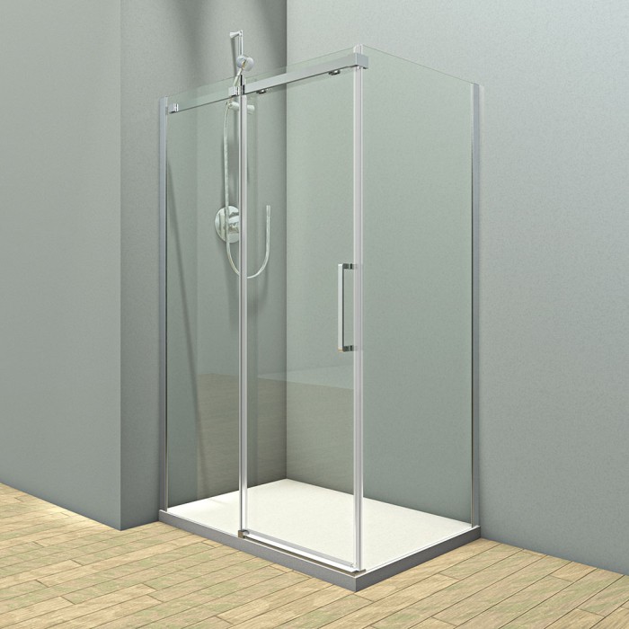 Душевой угол 1300х900х1950, Veconi Rovigo, хром, стекло прозрачное арт. RV071-13090PR-01-19C4