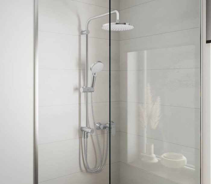 Душевая система Reno с переключателем потоков Vernis Blend Hansgrohe, хром арт. 26272000