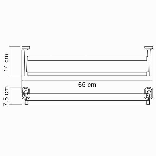 Держатель полотенец двойной WasserKRAFT Oder К-3000 арт. K-3040