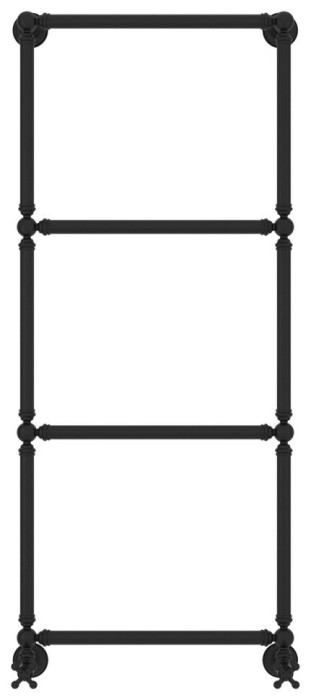 Сунержа Водяной полотенцесушитель 1260x500, Ренессанс, 31-0280-1250 цвет: матовый чёрный
