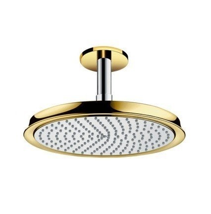 Верхний душ 270 с потолочным кронштейном хром/под Raindance Classic Hansgrohe, золото арт. 27405090