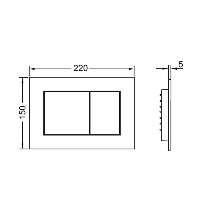 Панель смыва с антибактериальным покрытием, белая, now TECE арт. 9240405