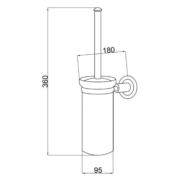 Ершик настенный, Murano Boheme 10913-W-CR