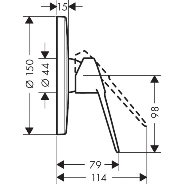 Смеситель для душа скрытого монтажа, Hansgrohe Novus Loop, хром арт. 71365000
