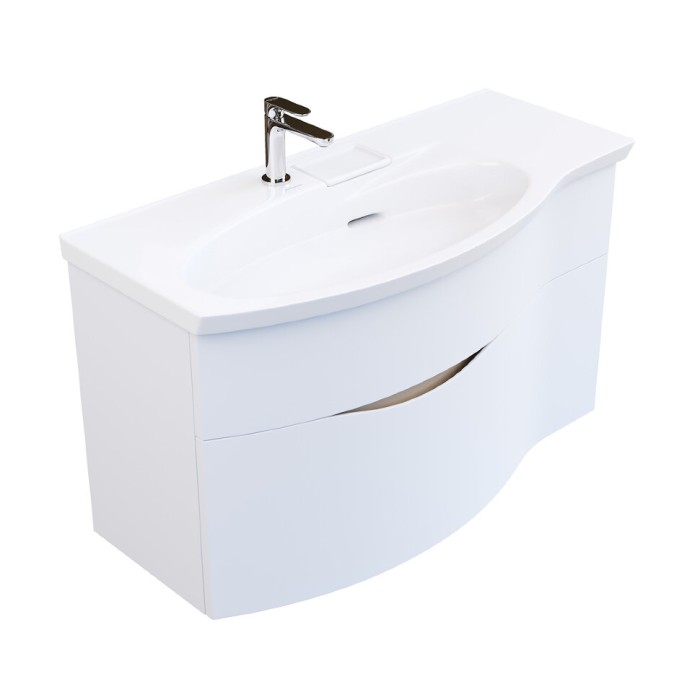 Тумба 100 см леваясм, Riva Kerama Marazzi, белый - RV.100Lh\WHT.M