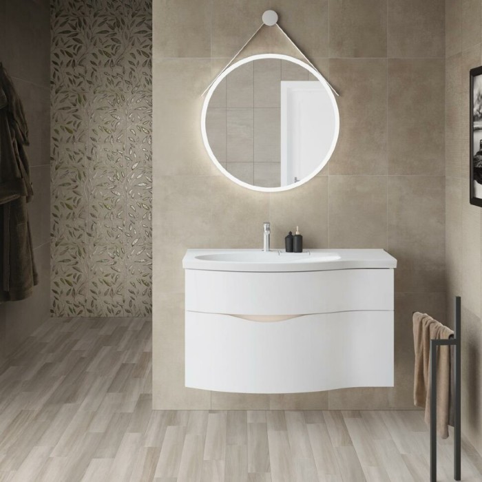 Тумба 100 см леваясм, Riva Kerama Marazzi, белый - RV.100Lh\WHT.M