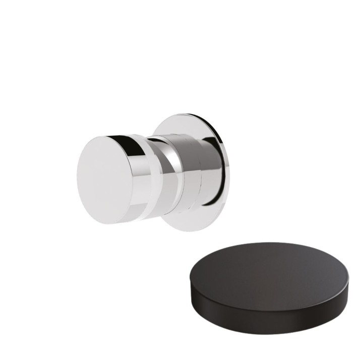 Встраиваемый смеситель для душа с мини-розеткой, Giulini My ring, черный матовый арт. MR0015D/1EPNO