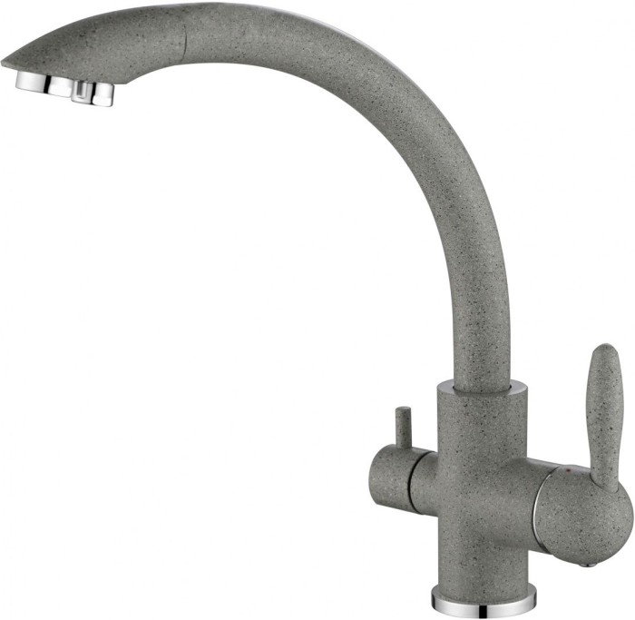 Смеситель для кухни  Paulmark ESSEN, серый, две воды - Es213001-310