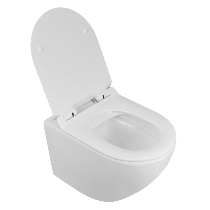 Подвесной унитаз 520х350х370 безободковый с сидением микролифт, Azario Fora арт. AZ-0067