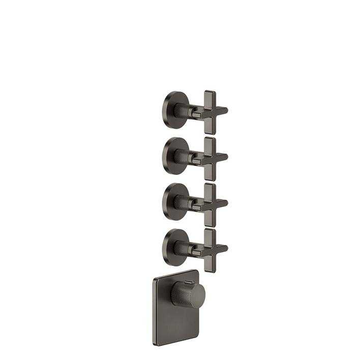 Смеситель для душа, встраиваемый, термостатический, резьба 3/4", Gessi Inciso, black xl арт. 58348#299
