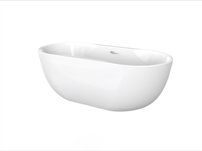 Акриловая ванна 179,5x85,5, отдельностоящая, овальная, BelBagno, белая арт. BB28