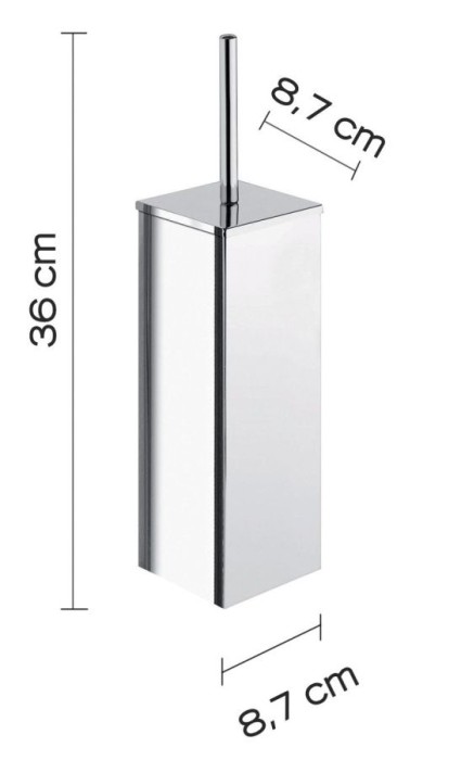 Напольный металлический ёрш Colorado Gedy, 6933(13) цвет: хром