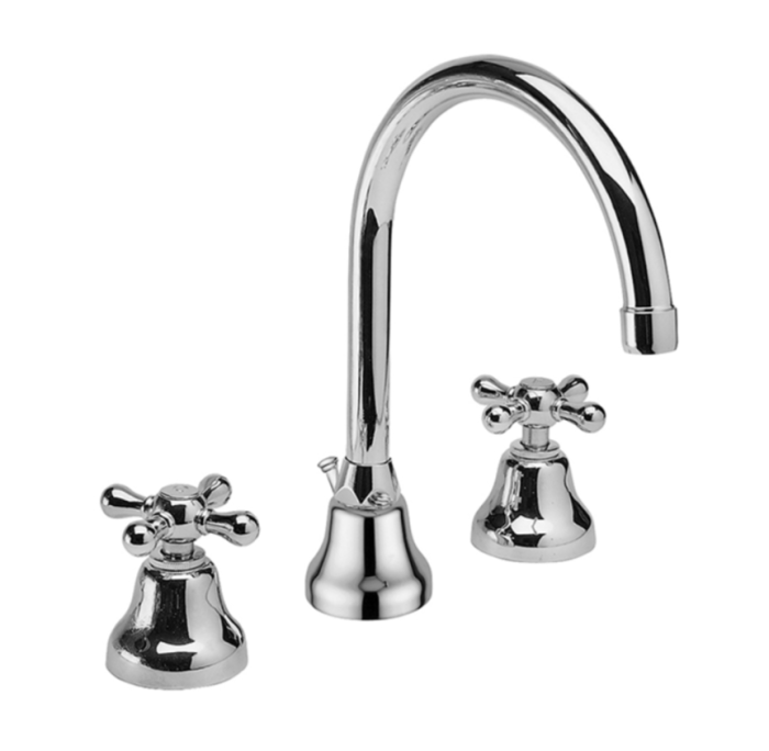 Смеситель для раковины на 3 отверстия, поворотный излив, с донным клапаном, Giulini Lotus, хром арт. A506CR