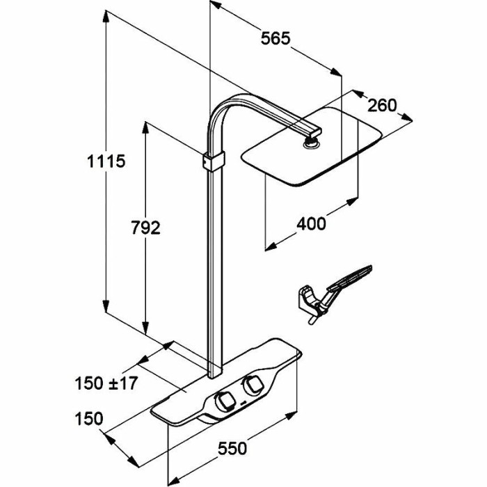 Душевая стойка Kludi Cockpit Discovery цвет хром арт. 8020091-00