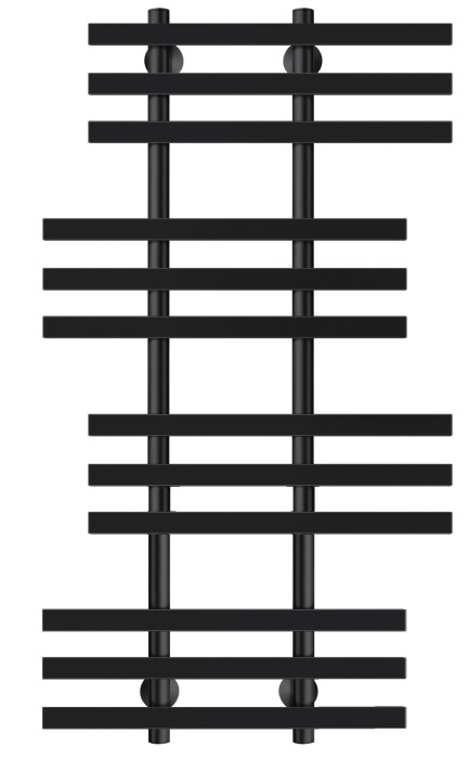 Полотенцесушитель водяной 100x20x50 Понтида 6 (черный) Secado арт. 4673739227909